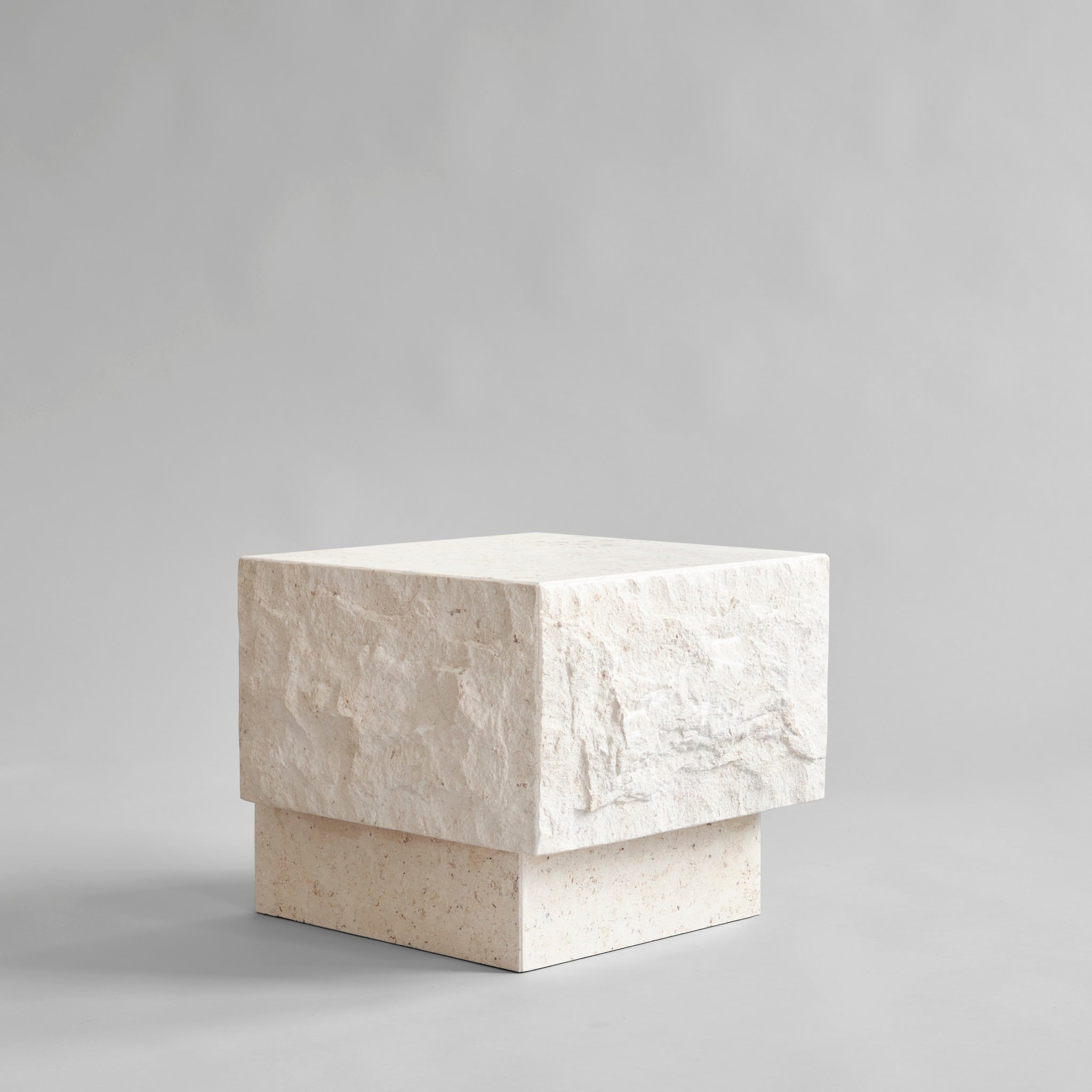 Temple Coffee Table, Low - Limestone 2 Temple Coffee Table, Low - Limestone - imagine 2