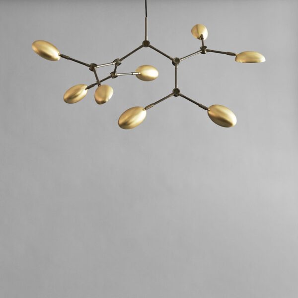 Drop Chandelier, Mini - Brass (5m) - Burned Black
