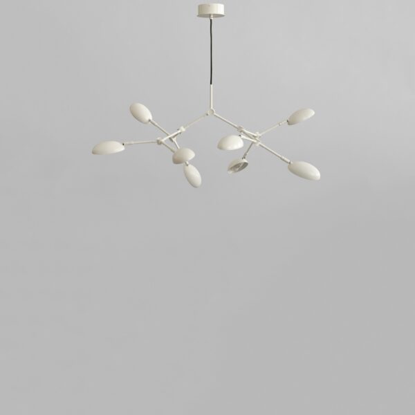 Drop Chandelier, Mini - White (5m) - Burned Black