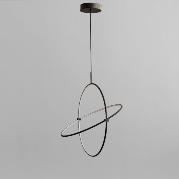 Maru Pendant, Ø60 - Burned Black - Chrome
