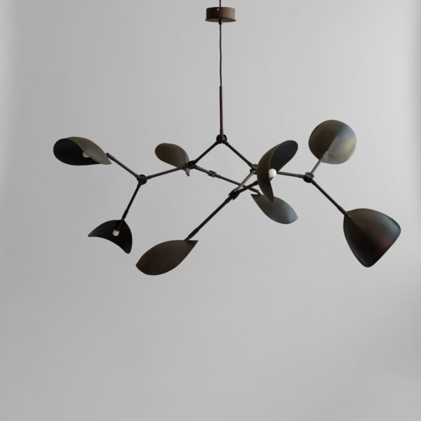 Stingray Chandelier - Burned Black (5m) - Brass