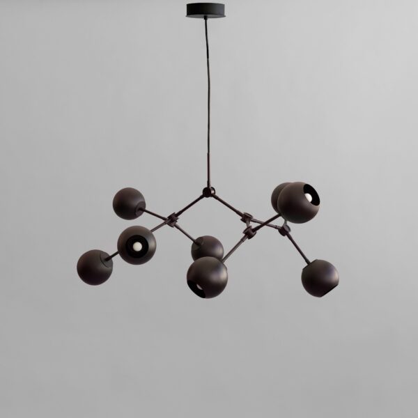 Drop Chandelier Globe, Mini - Burned Black (5m) - Burned Black