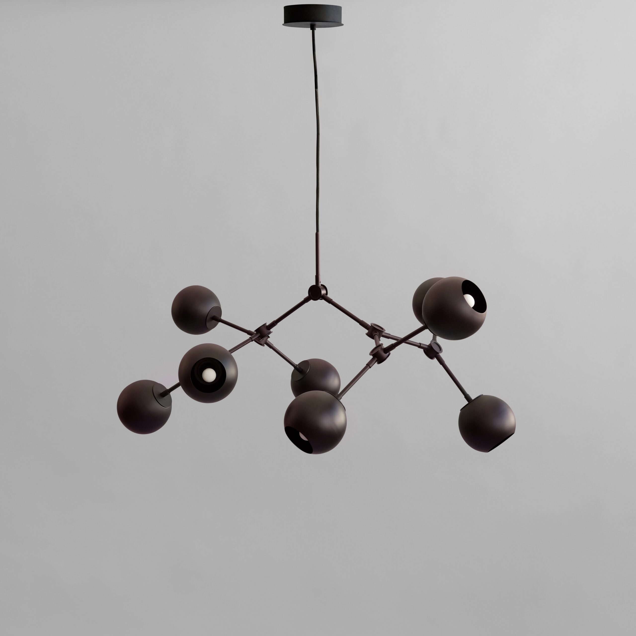 Drop Chandelier Globe, Mini - Burned Black (5m) - Burned Black 1 Drop Chandelier Globe, Mini - Burned Black (5m) - Burned Black
