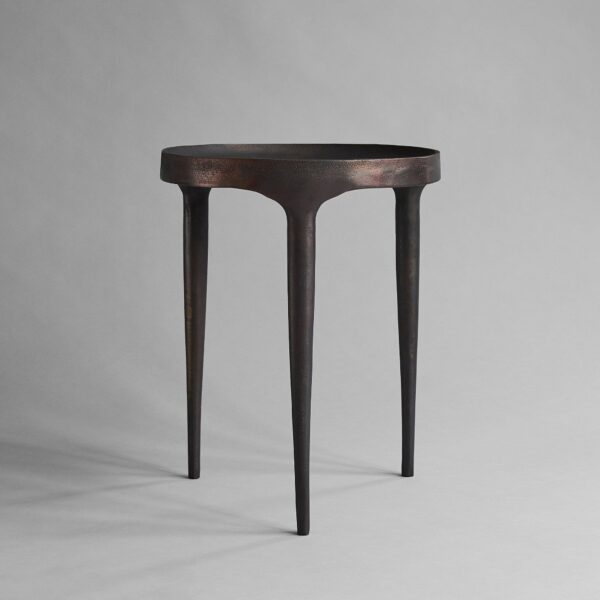 Phantom Table, Tall - Burn Antique - Chrome