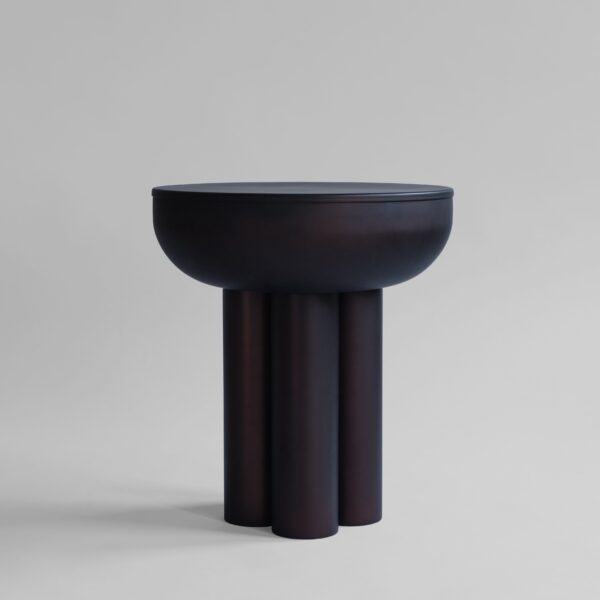 Crown Table, Tall - Burned Black - Bone White
