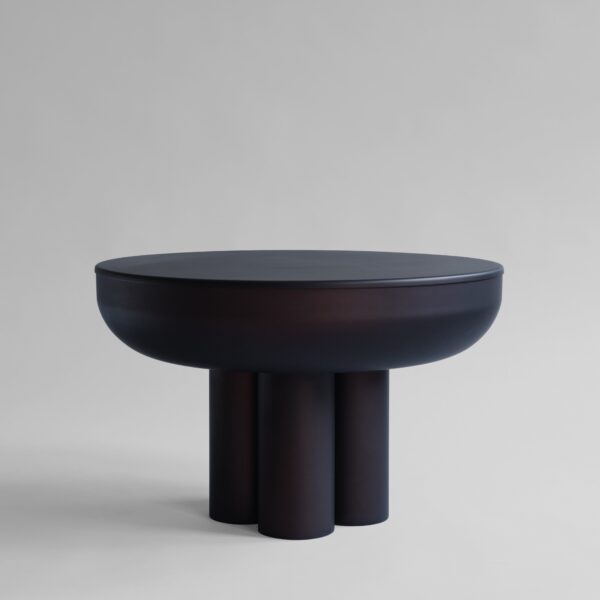 Crown Table, Low - Burned Black - Bone White