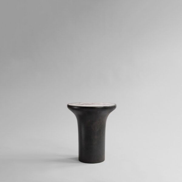 Trumpet Table, Tall - Calacatta - Smoked Desert