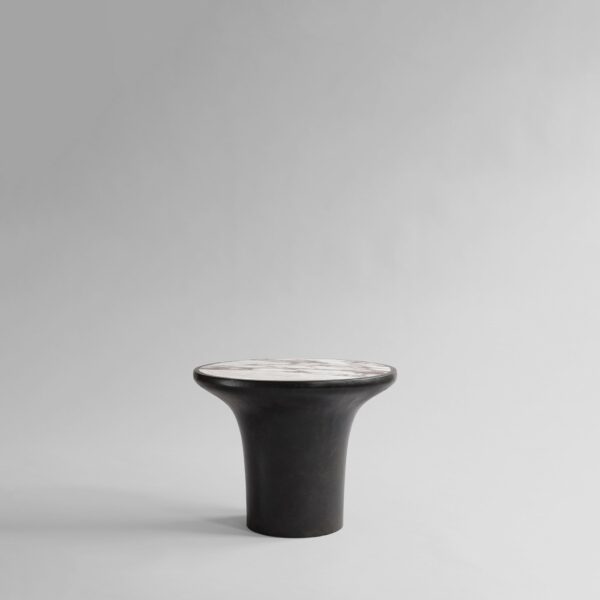 Trumpet Table, Low - Calacatta - Smoked Desert
