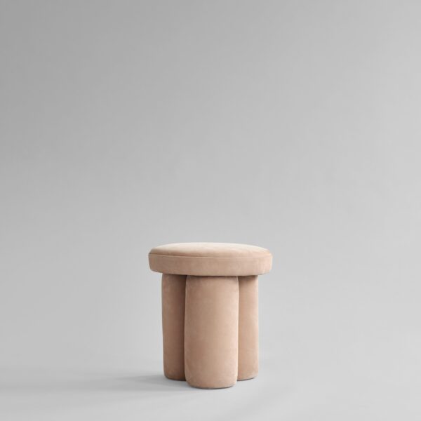 Big Foot Stool - Nubuck - White - Sheepskin