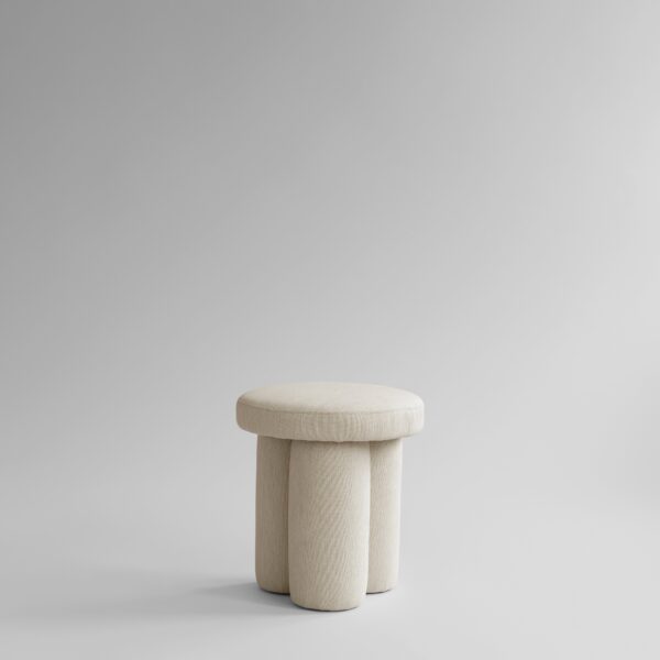 Big Foot Stool - Warm Ash (C142) - White - Sheepskin