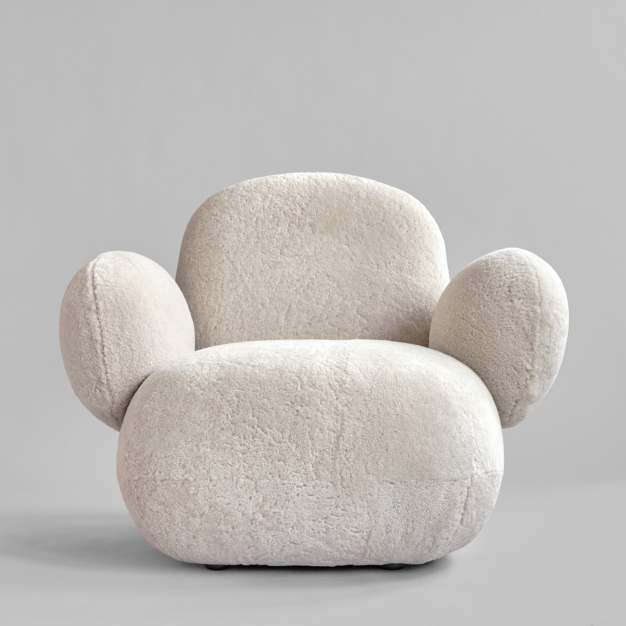Toe Armchair, Flat - Sheepskin - Deep Taupe (A2635) 1 Toe Armchair, Flat - Sheepskin - Deep Taupe (A2635)