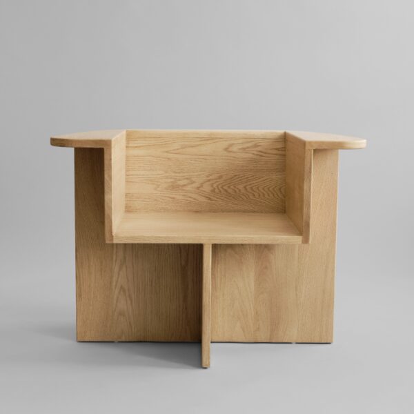 Brutus Lounge Chair - Natural Oak - Coffee Black Oak