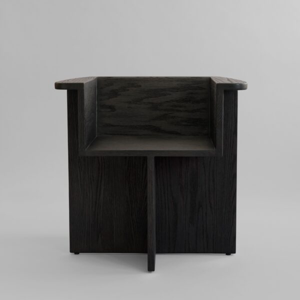 Brutus Dining Chair - Coffee Black Oak - Natural Oak