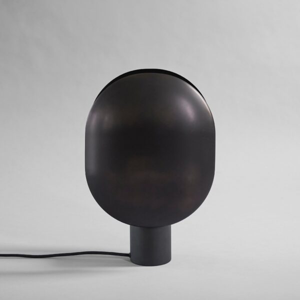 Clam Table Lamp - Burned Black - Brass