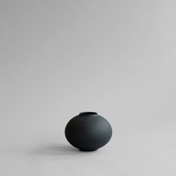 Sunao Vase Fat, Mini - Black - Birch