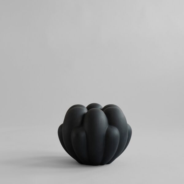 Bloom Vase, Mini - Black - Bone White