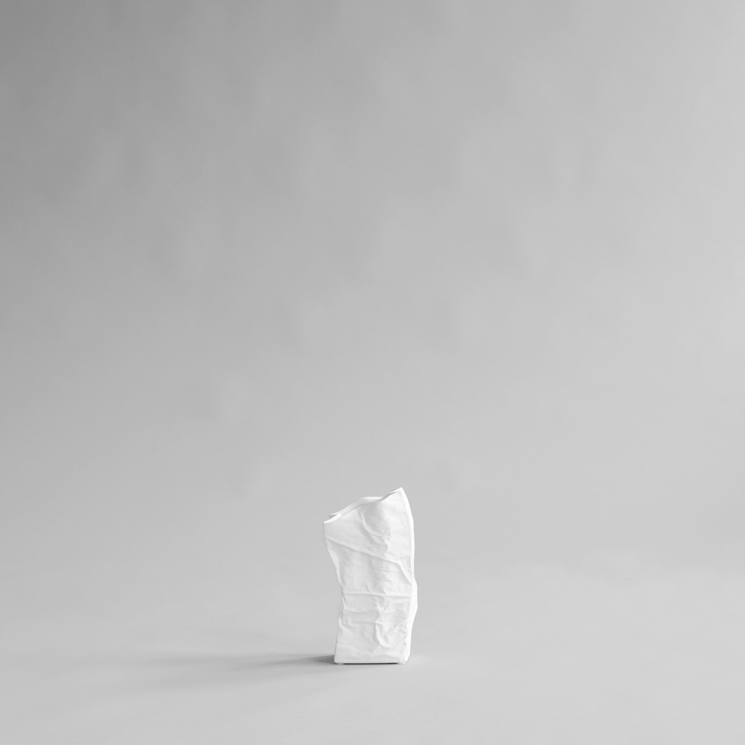 Kami Vase, Mini - Bone White - Chrome 1 Kami Vase, Mini - Bone White - Chrome