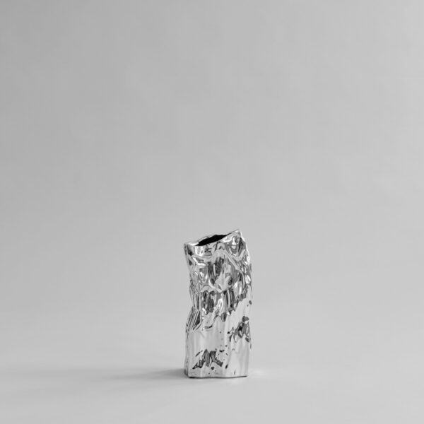 Kami Vase, Medio - Chrome - Chrome