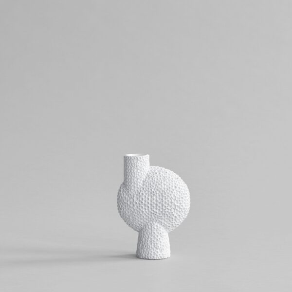 Sphere Vase Bubl Shisen, Medio - Bone White - Black