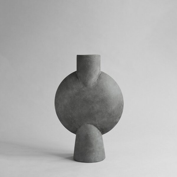 Sphere Vase Bubl, Hexa - Dark Grey - Sand