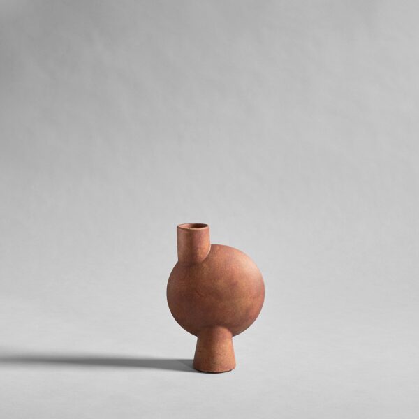 Sphere Vase Bubl, Medio -Terracotta - Black
