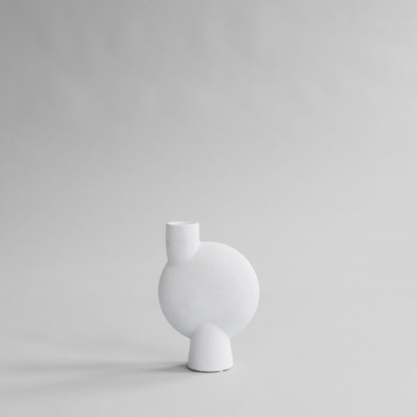 Sphere Vase Bubl, Medio - Bone White - Black