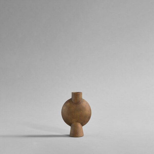 Sphere Vase Bubl, Mini - Terracotta - Bone White