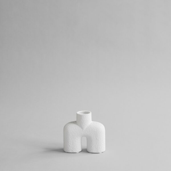 Cobra Vase Uno, Mini - Bubble White - Black