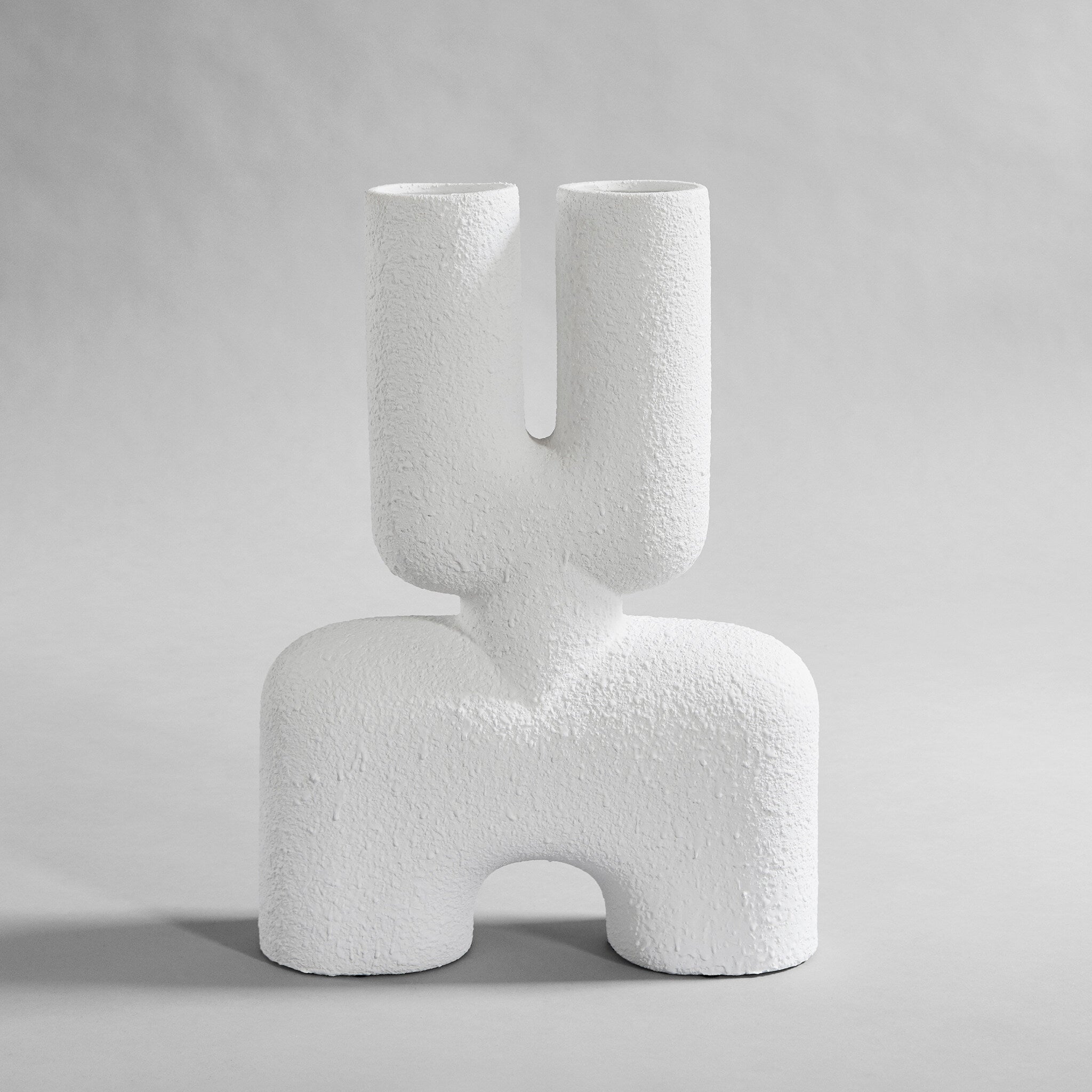 Cobra Vase Double, Medio - Bubble White - Bone White 1 Cobra Vase Double, Medio - Bubble White - Bone White