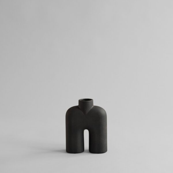 Cobra Vase Tall, Mini - Coffee - Bone White