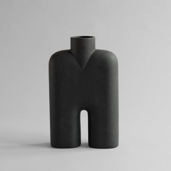 Cobra Vase Tall, Medio - Coffee - Bubble White