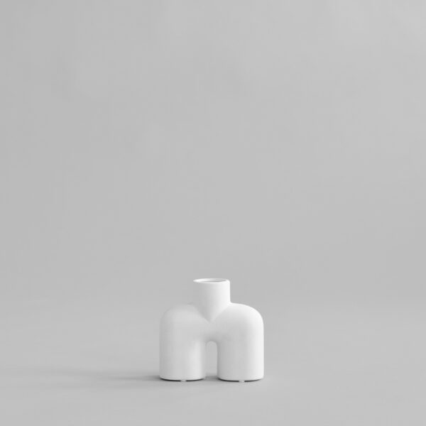 Cobra Vase Uno, Mini - Bone White - Black
