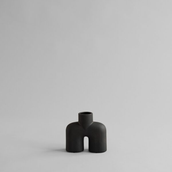 Cobra Vase Uno, Mini - Coffee - Black