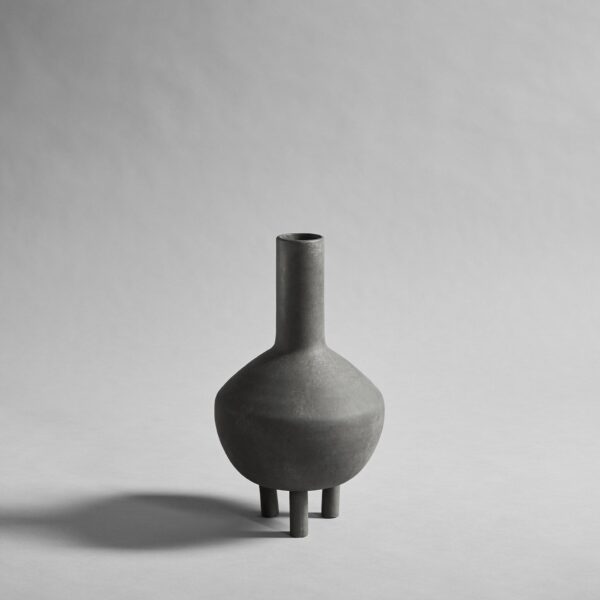 Duck Vase, Fat - Dark Grey - Taupe
