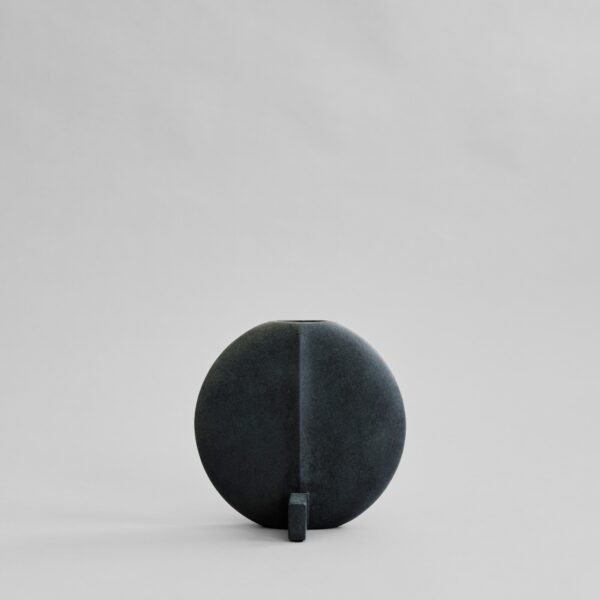 Guggenheim Vase, Petit - Black - Bone White