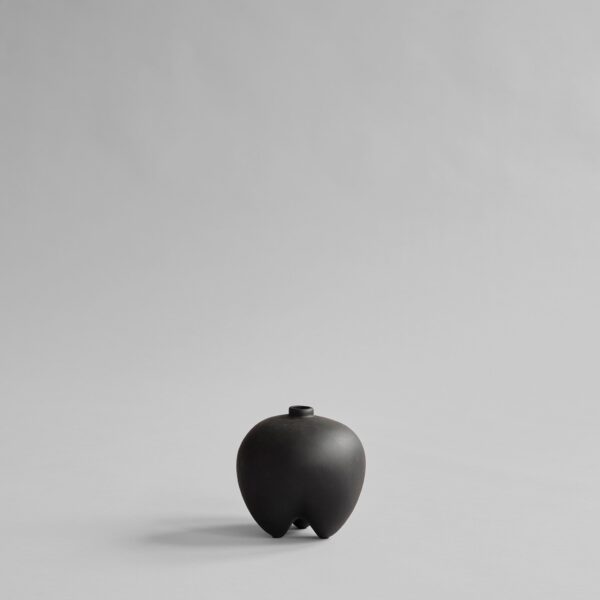 Sumo Vase, Petit - Coffee - Bone White