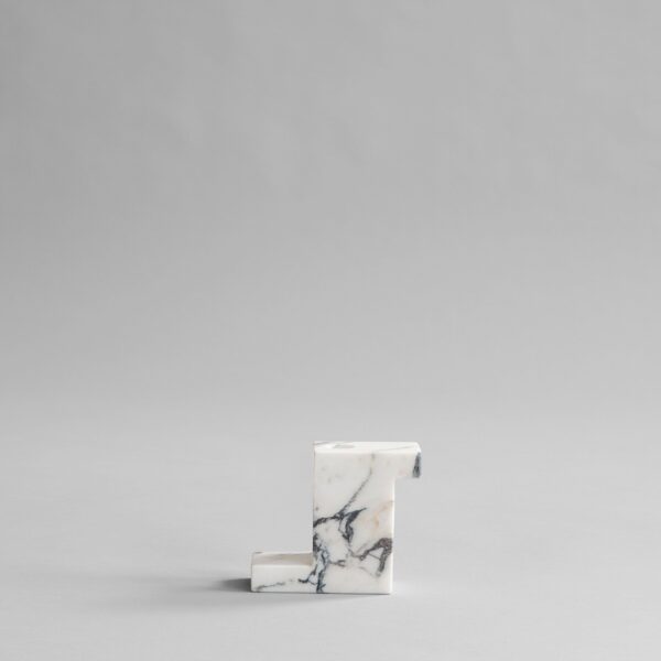Brick Candle Holder, Tall - Calacatta - Calacatta Violetta
