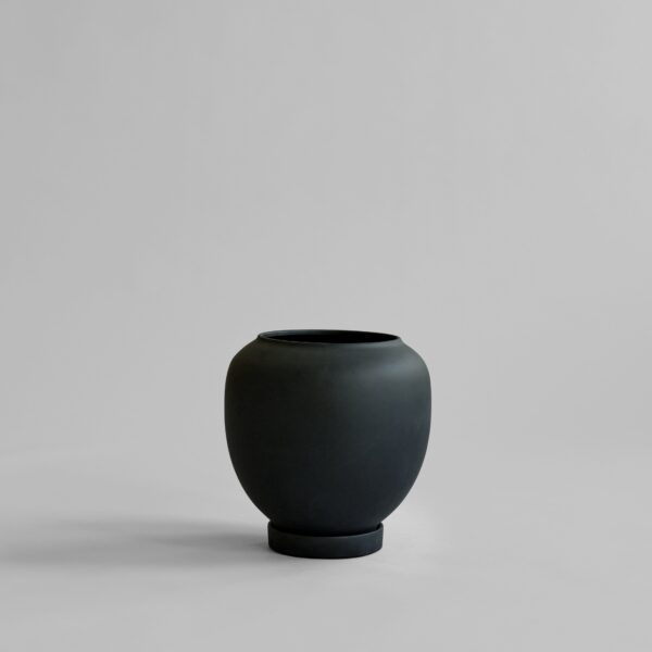 Sunao Plant Pot, Medio - Black - Birch