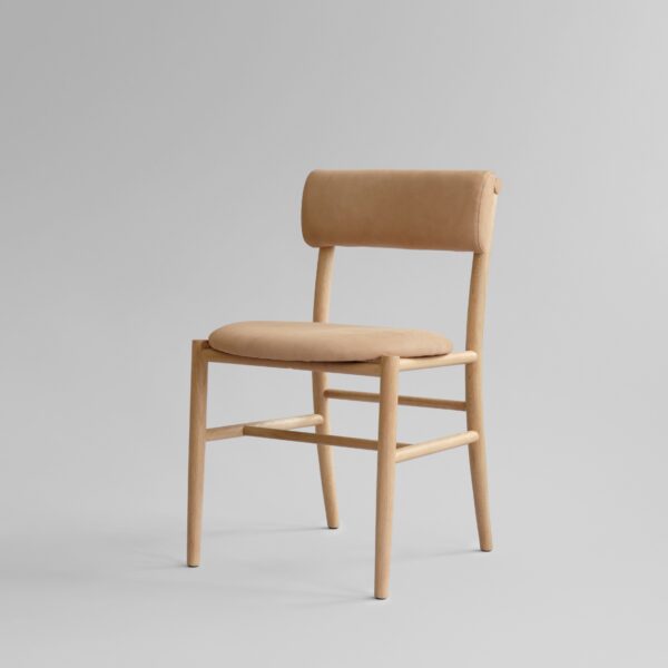 Nama Dining Chair - Nubuck - Natural Oak & Nude Nubuck