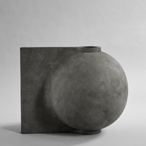 Offset Vase, Big - Dark Grey - Dark Grey