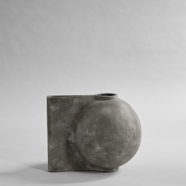 Offset Vase, Mini - Dark Grey - Dark Grey
