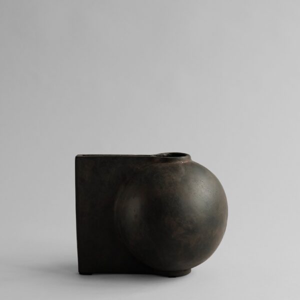 Offset Vase, Mini - Coffee - Dark Grey
