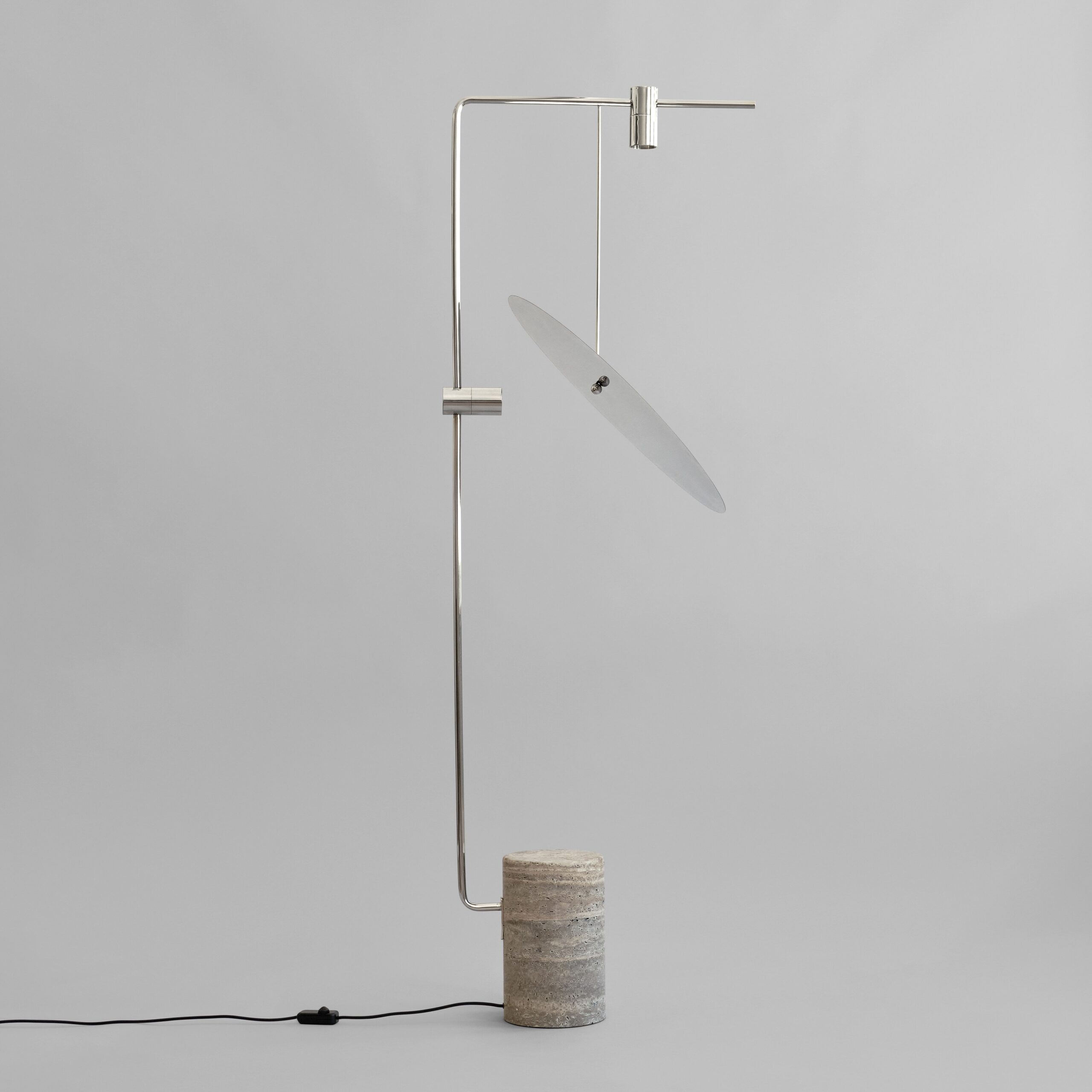 The Moon Floor Lamp - Chrome - Brass 1 The Moon Floor Lamp - Chrome - Brass