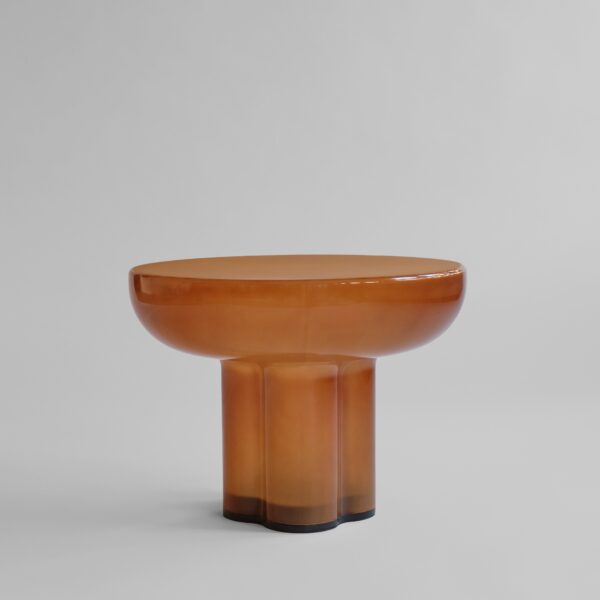 Crown Table, Low - Caramel - Bone White