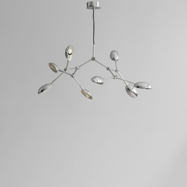 Drop Chandelier, Mini - Chrome - Burned Black