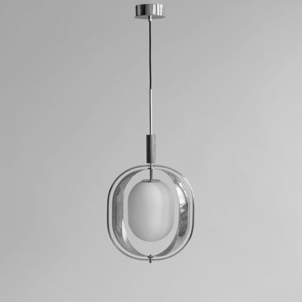 Pearl Pendant - Chrome - Brass