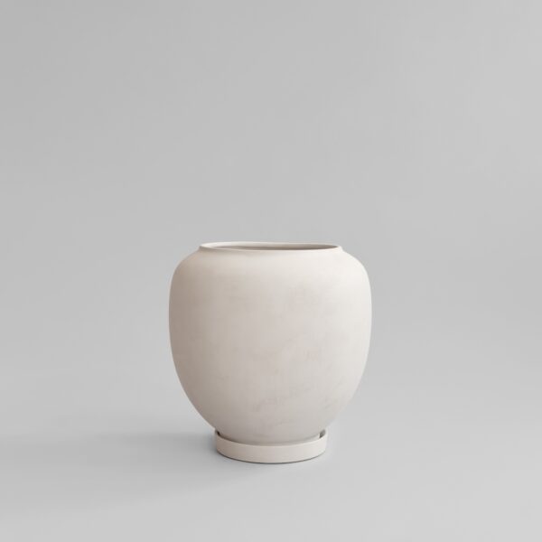 Sunao Plant Pot, Big - Birch - Black