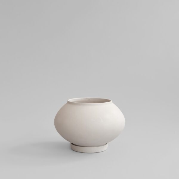 Sunao Plant Pot Fat, Medio - Birch - Birch
