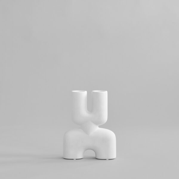 Cobra Vase Double, Mini - Bone White - Bone White
