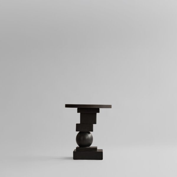 Artist Side Table - Coffee Black Oak - Bone White